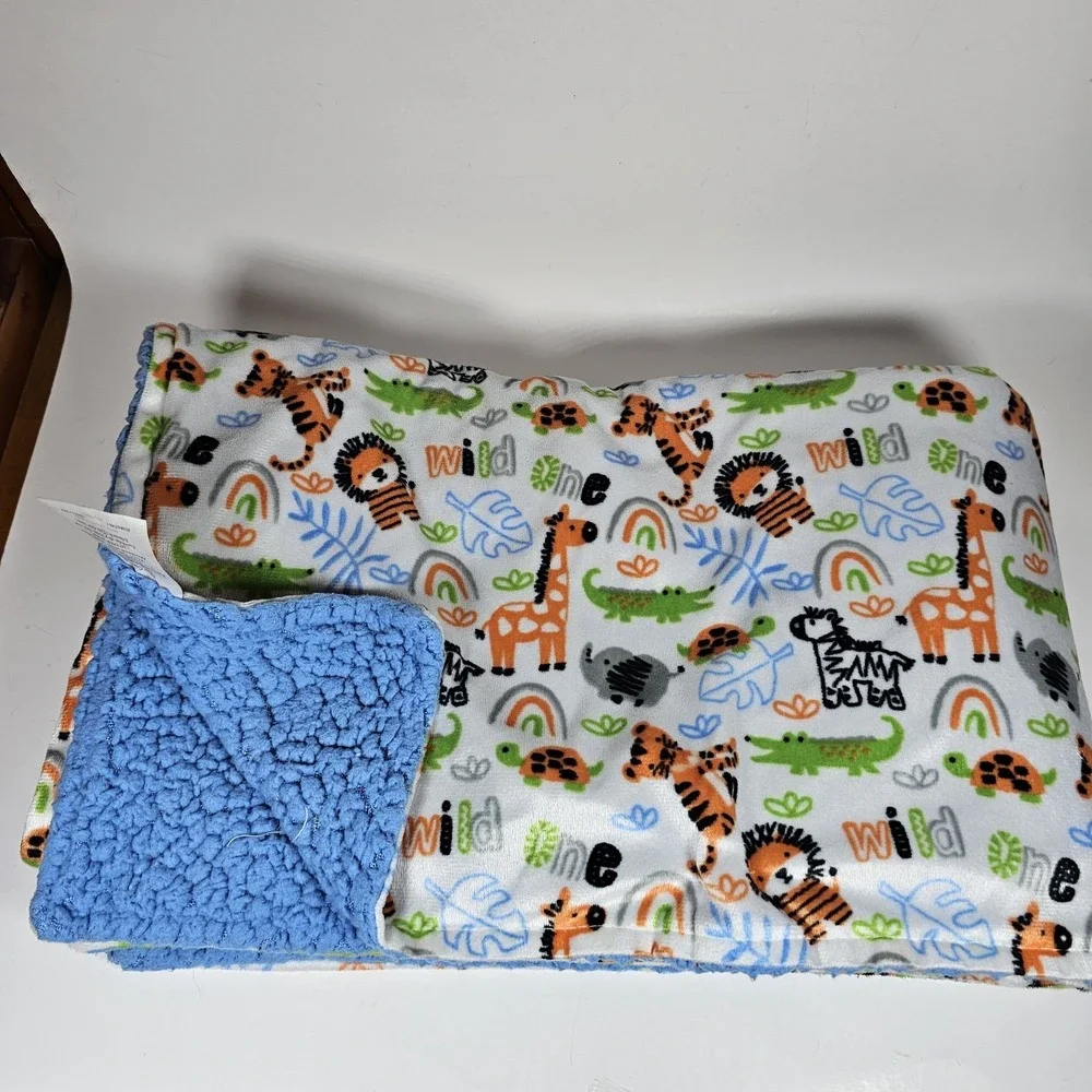 2021 Le Bebe Favorite Safari Lion Elephant Giraffe Security Blanket 30
